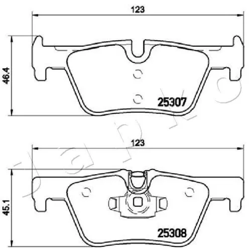 Sada brzdových platničiek kotúčovej brzdy 510102 /JAPKO/ - obr. 1