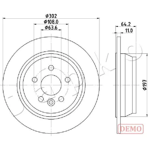 Brzdový kotúč 61L11C /JAPKO/ - obr. 2