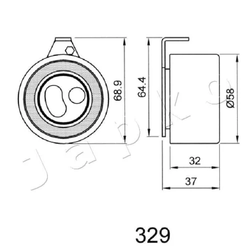 Napinák ozubeného remeňa 45329 /JAPKO/ - obr. 1