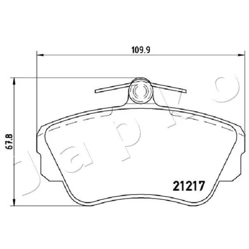 Sada brzdových platničiek kotúčovej brzdy 500326 /JAPKO/ - obr. 1