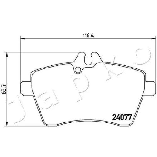 Sada brzdových platničiek kotúčovej brzdy 500502 /JAPKO/ - obr. 1