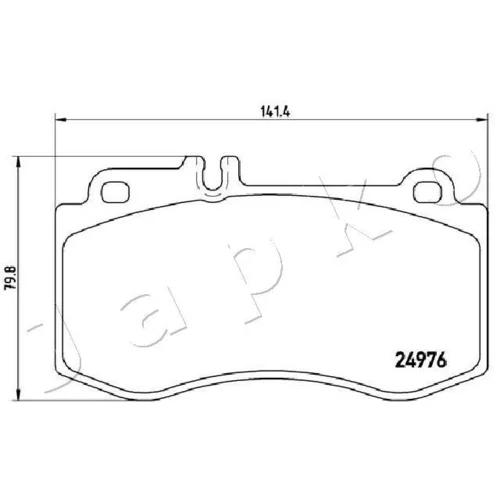 Sada brzdových platničiek kotúčovej brzdy 500522 /JAPKO/ - obr. 1
