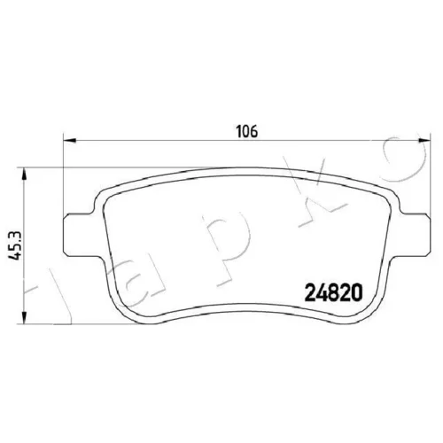 Sada brzdových platničiek kotúčovej brzdy 510703 /JAPKO/ - obr. 1