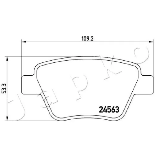 Sada brzdových platničiek kotúčovej brzdy 510902 /JAPKO/ - obr. 1