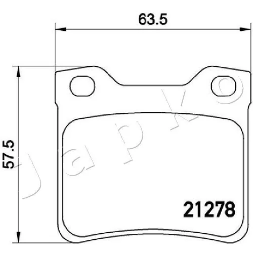 Sada brzdových platničiek kotúčovej brzdy 510615 /JAPKO/ - obr. 1