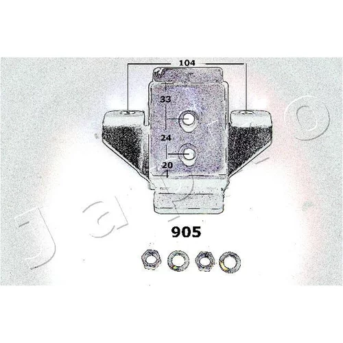 Uloženie motora GOJ905 /JAPKO/ - obr. 1
