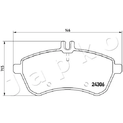 Sada brzdových platničiek kotúčovej brzdy 500511 /JAPKO/ - obr. 1