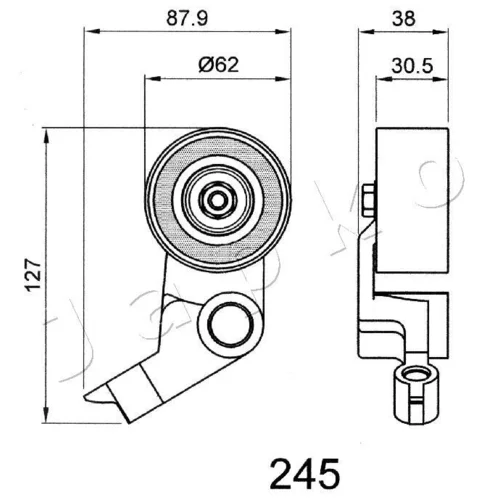 Napinák ozubeného remeňa 45245 /JAPKO/ - obr. 1
