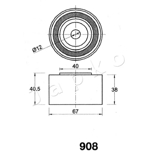 Napinák ozubeného remeňa 45908 /JAPKO/ - obr. 1