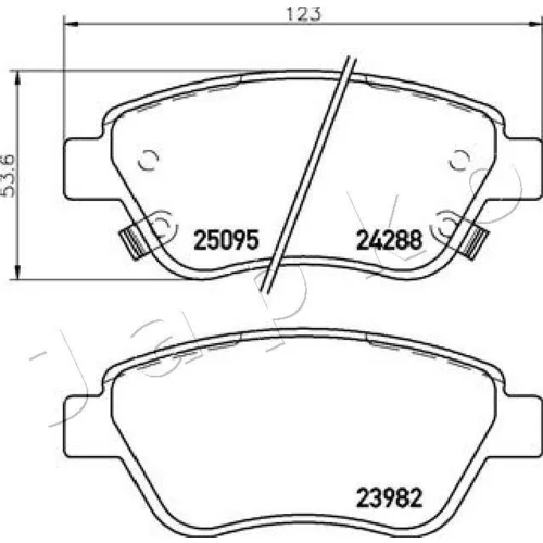 Sada brzdových platničiek kotúčovej brzdy 500400 /JAPKO/ - obr. 1