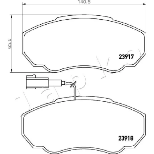 Sada brzdových platničiek kotúčovej brzdy 500222 /JAPKO/ - obr. 1