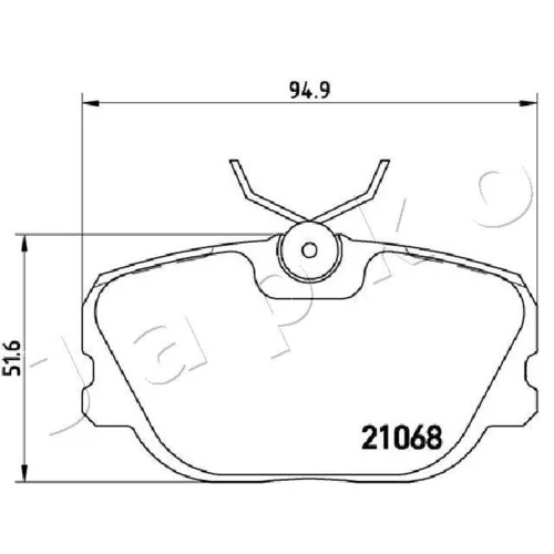 Sada brzdových platničiek kotúčovej brzdy 500415 /JAPKO/ - obr. 1