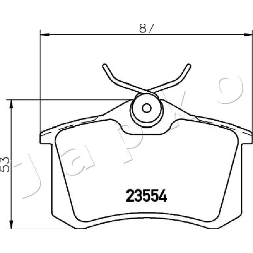 Sada brzdových platničiek kotúčovej brzdy 510903 /JAPKO/ - obr. 1