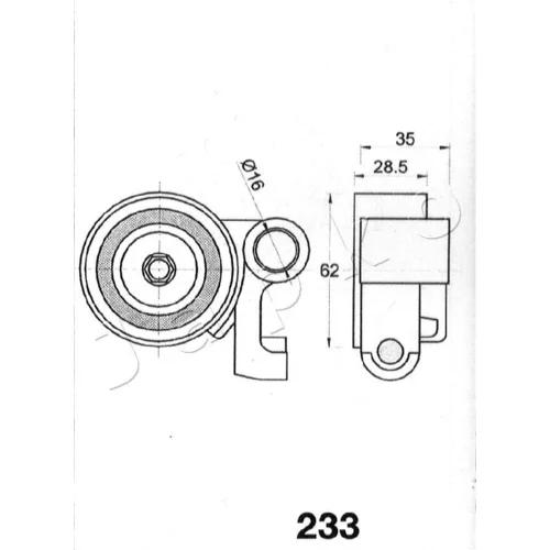 Napinák ozubeného remeňa 45233 /JAPKO/ - obr. 2