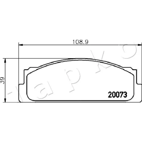 Sada brzdových platničiek kotúčovej brzdy 500249 /JAPKO/ - obr. 1
