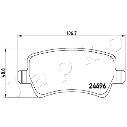 Sada brzdových platničiek kotúčovej brzdy 510321 /JAPKO/ - obr. 1