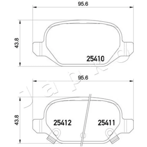 Sada brzdových platničiek kotúčovej brzdy 510214 /JAPKO/ - obr. 1