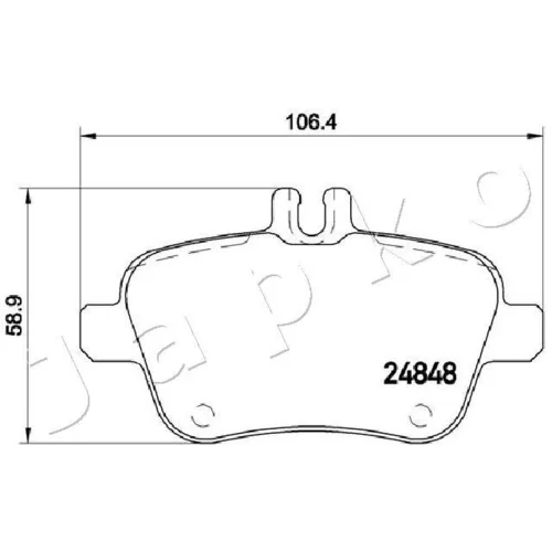 Sada brzdových platničiek kotúčovej brzdy 510501 /JAPKO/ - obr. 1