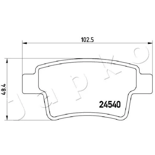Sada brzdových platničiek kotúčovej brzdy 510603 /JAPKO/ - obr. 1