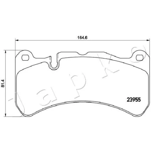 Sada brzdových platničiek kotúčovej brzdy 500521 /JAPKO/ - obr. 1