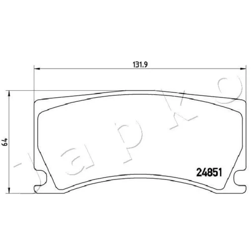 Sada brzdových platničiek kotúčovej brzdy 500656 /JAPKO/ - obr. 1