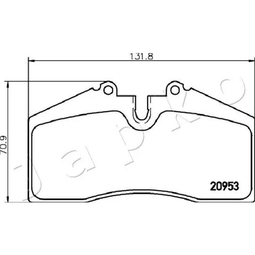 Sada brzdových platničiek kotúčovej brzdy 500904 /JAPKO/ - obr. 1