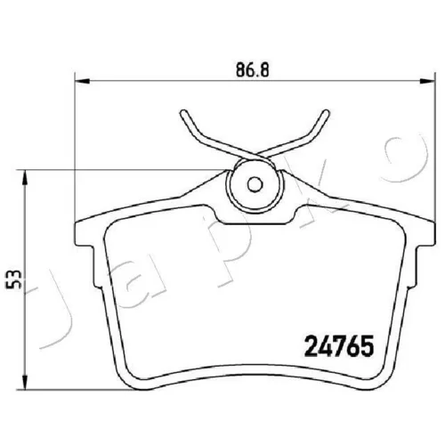 Sada brzdových platničiek kotúčovej brzdy 510600 /JAPKO/ - obr. 1