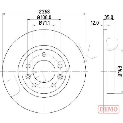 Brzdový kotúč 610408C /JAPKO/ - obr. 1
