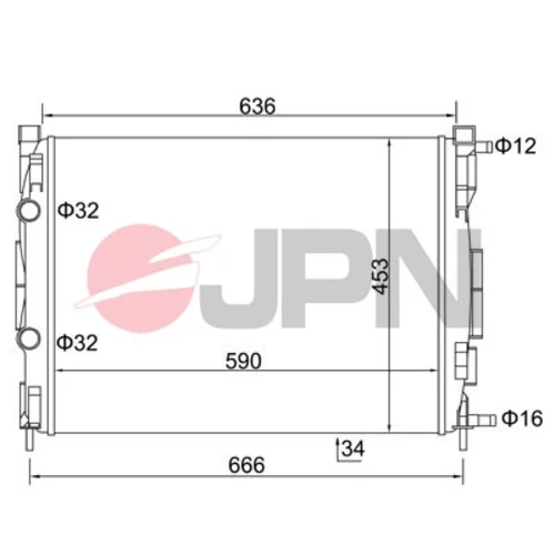 Chladič motora JPN 60C9044-JPN