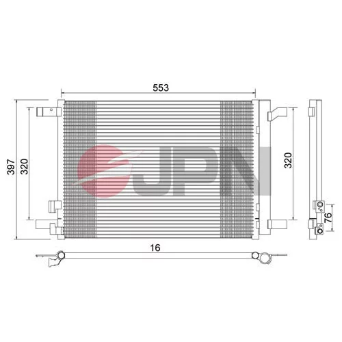 Kondenzátor klimatizácie JPN 60C9079-JPN