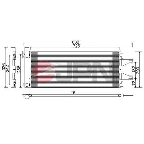 Kondenzátor klimatizácie 60C9094-JPN - obr. 1