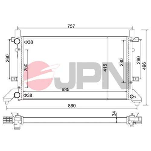 Chladič motora 60C9061-JPN - obr. 1
