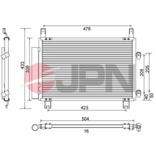 Kondenzátor klimatizácie JPN 60C9133-JPN