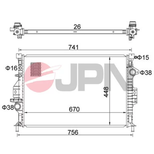 Chladič motora 60C9014-JPN - obr. 1