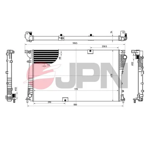 Chladič motora 60C9046-JPN - obr. 1
