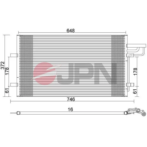Kondenzátor klimatizácie 60C9095-JPN - obr. 1