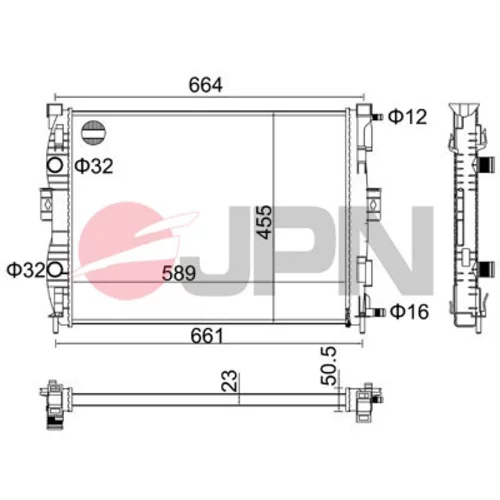 Chladič motora JPN 60C9045-JPN