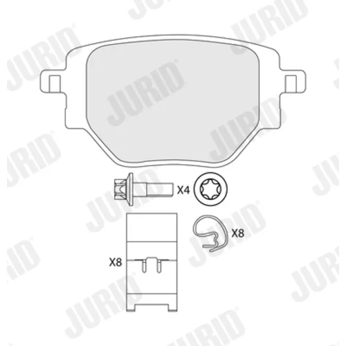 Sada brzdových platničiek kotúčovej brzdy 573898J /JURID/ - obr. 3