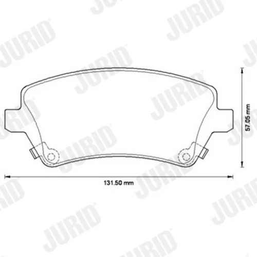 Sada brzdových platničiek kotúčovej brzdy 572491J /JURID/ - obr. 2