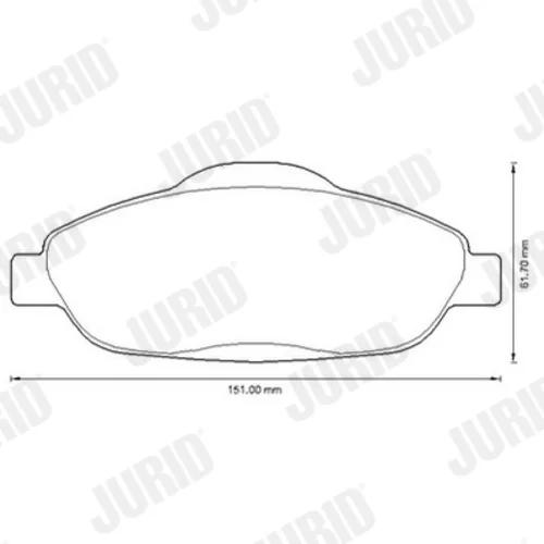 Sada brzdových platničiek kotúčovej brzdy 573241JC /JURID/ - obr. 2