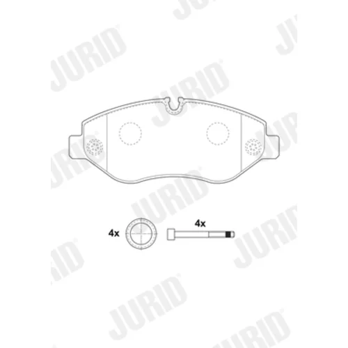 Sada brzdových platničiek kotúčovej brzdy 2919209560 /JURID/ - obr. 1