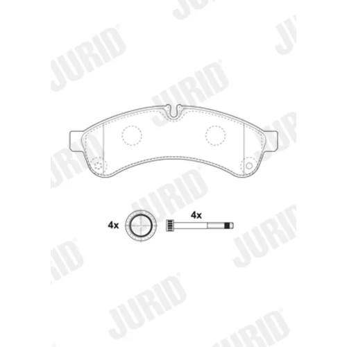 Sada brzdových platničiek kotúčovej brzdy 2923109560 /JURID/ - obr. 1