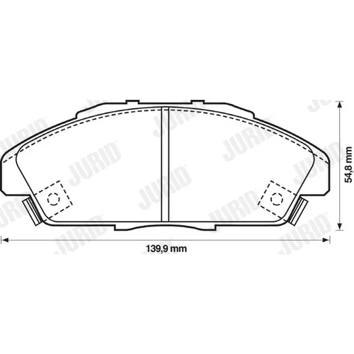 Sada brzdových platničiek kotúčovej brzdy 572354J /JURID/