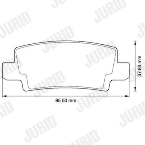 Sada brzdových platničiek kotúčovej brzdy 572492J /JURID/ - obr. 2