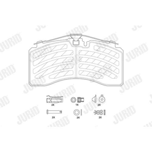 Sada brzdových platničiek kotúčovej brzdy 2925705390 /JURID/ - obr. 2