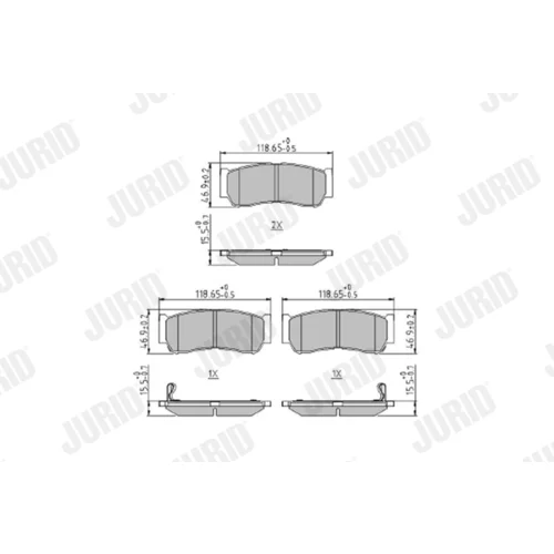 Sada brzdových platničiek kotúčovej brzdy 573676J /JURID/ - obr. 1