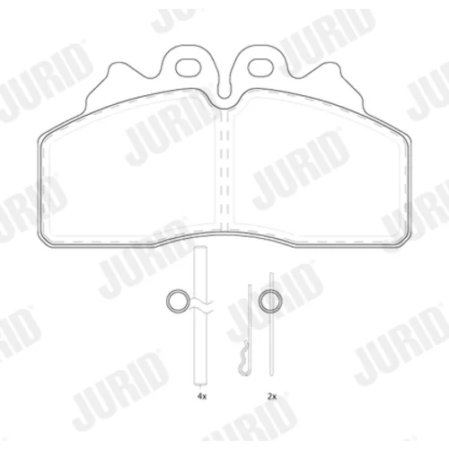 Sada brzdových platničiek kotúčovej brzdy JURID 2925603420