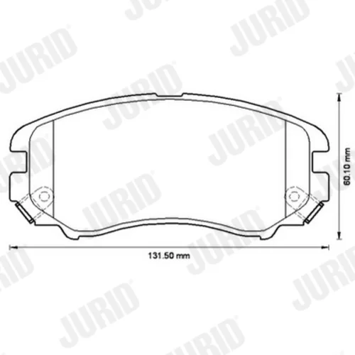 Sada brzdových platničiek kotúčovej brzdy 572514J /JURID/ - obr. 2