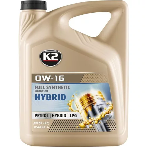 Motorový olej K2 0W-16 HYBRID 5L