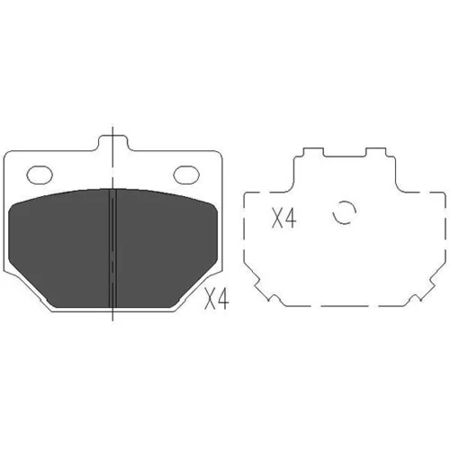 Sada brzdových platničiek kotúčovej brzdy KAVO PARTS KBP-1509